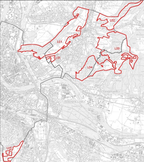 Karte Landschaftsschutz Kanton Basel-Stadt